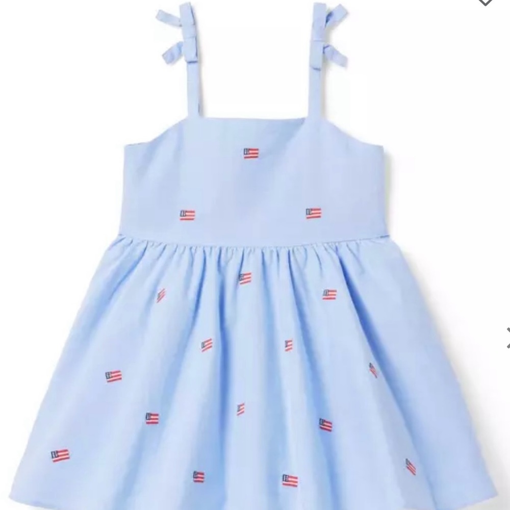 Janie and Jack Embroidered American Flag Dress